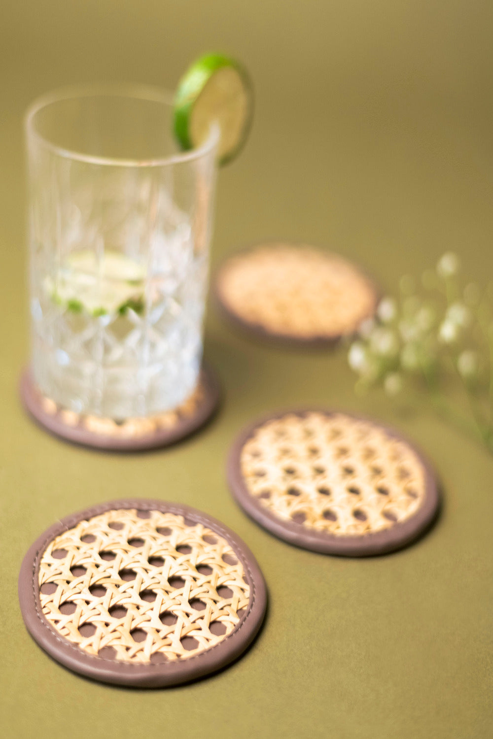 Rattan Sara Coaster - Set of 6