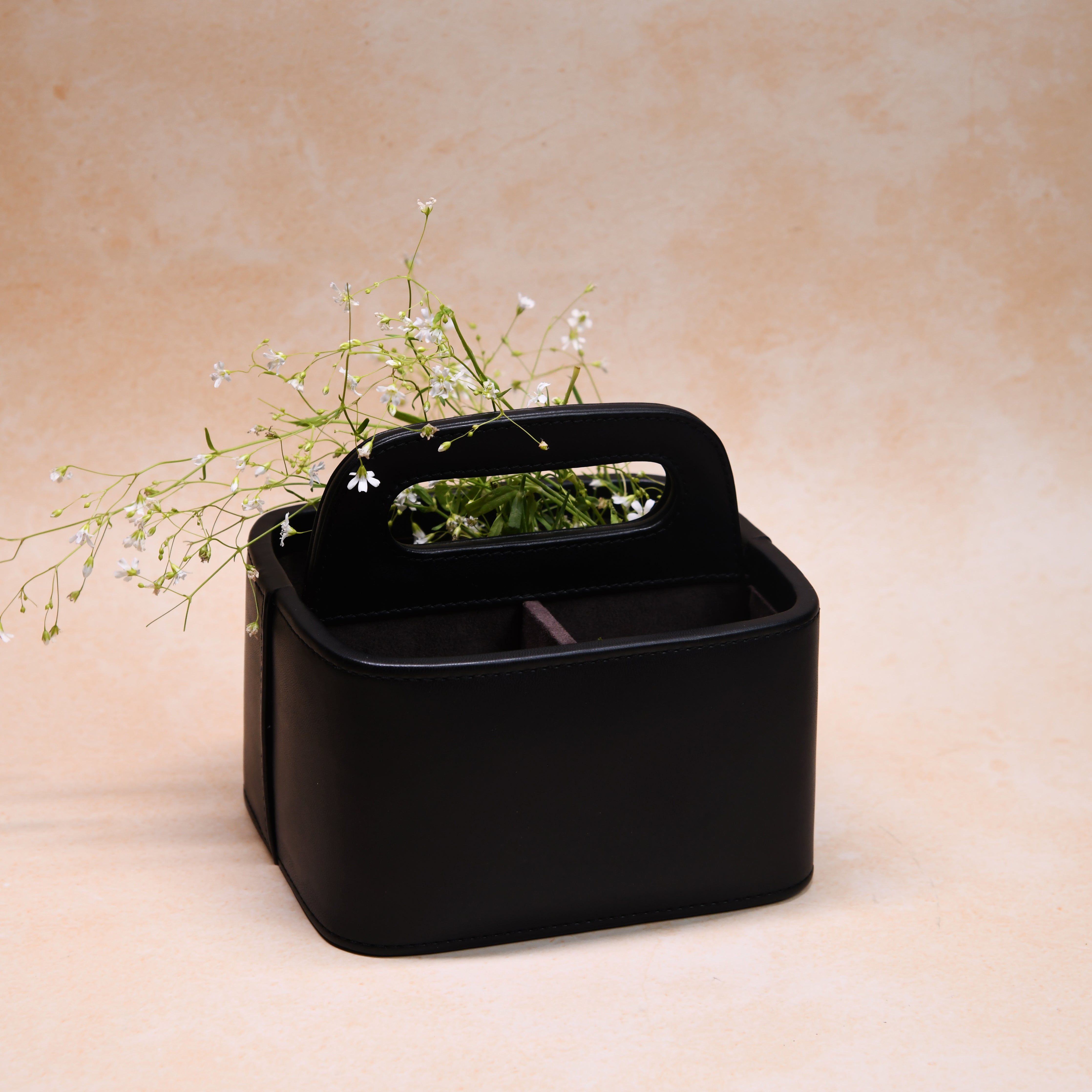 4 Way Caddy - Vegan Leather Desk Organiser