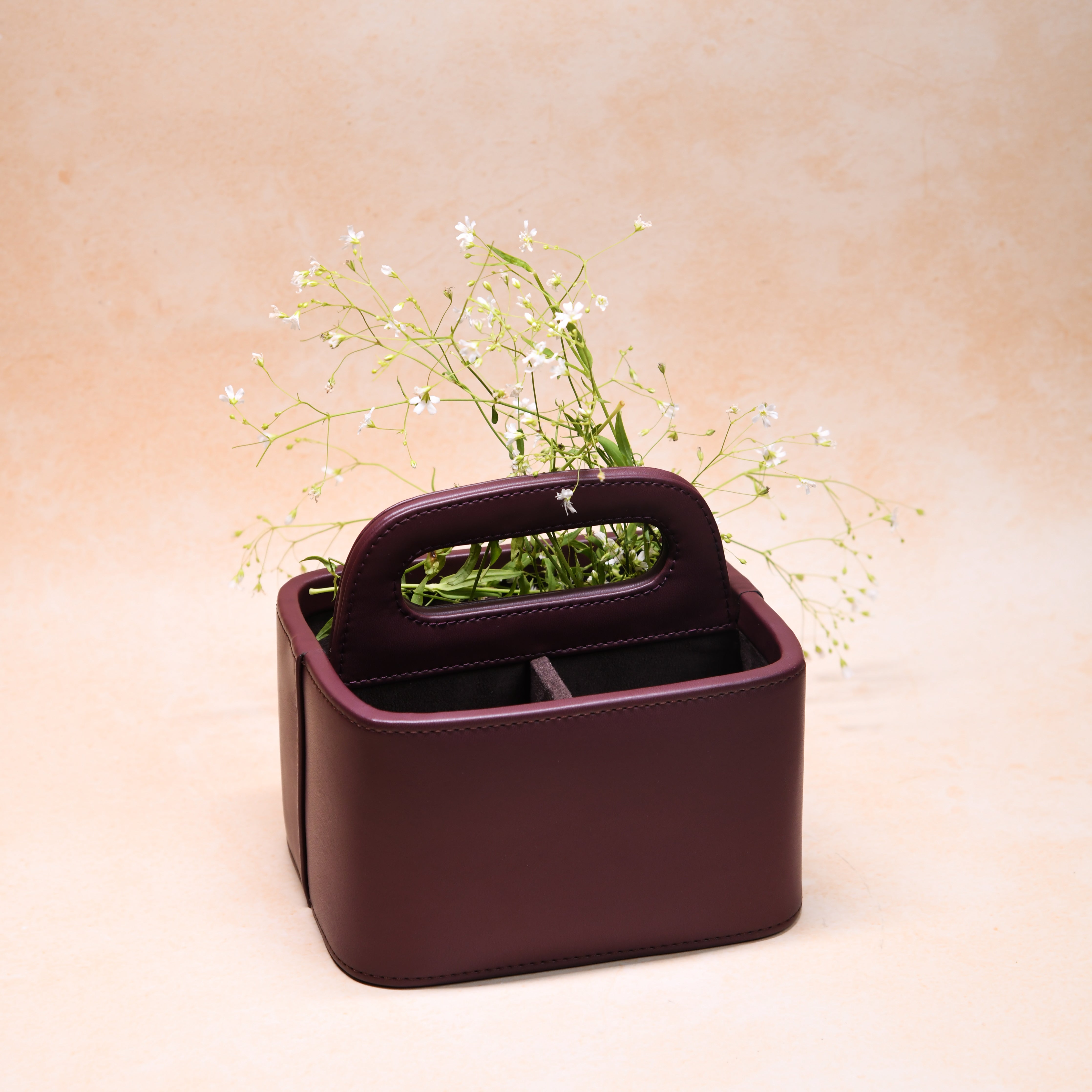 4 Way Caddy - Vegan Leather Desk Organiser