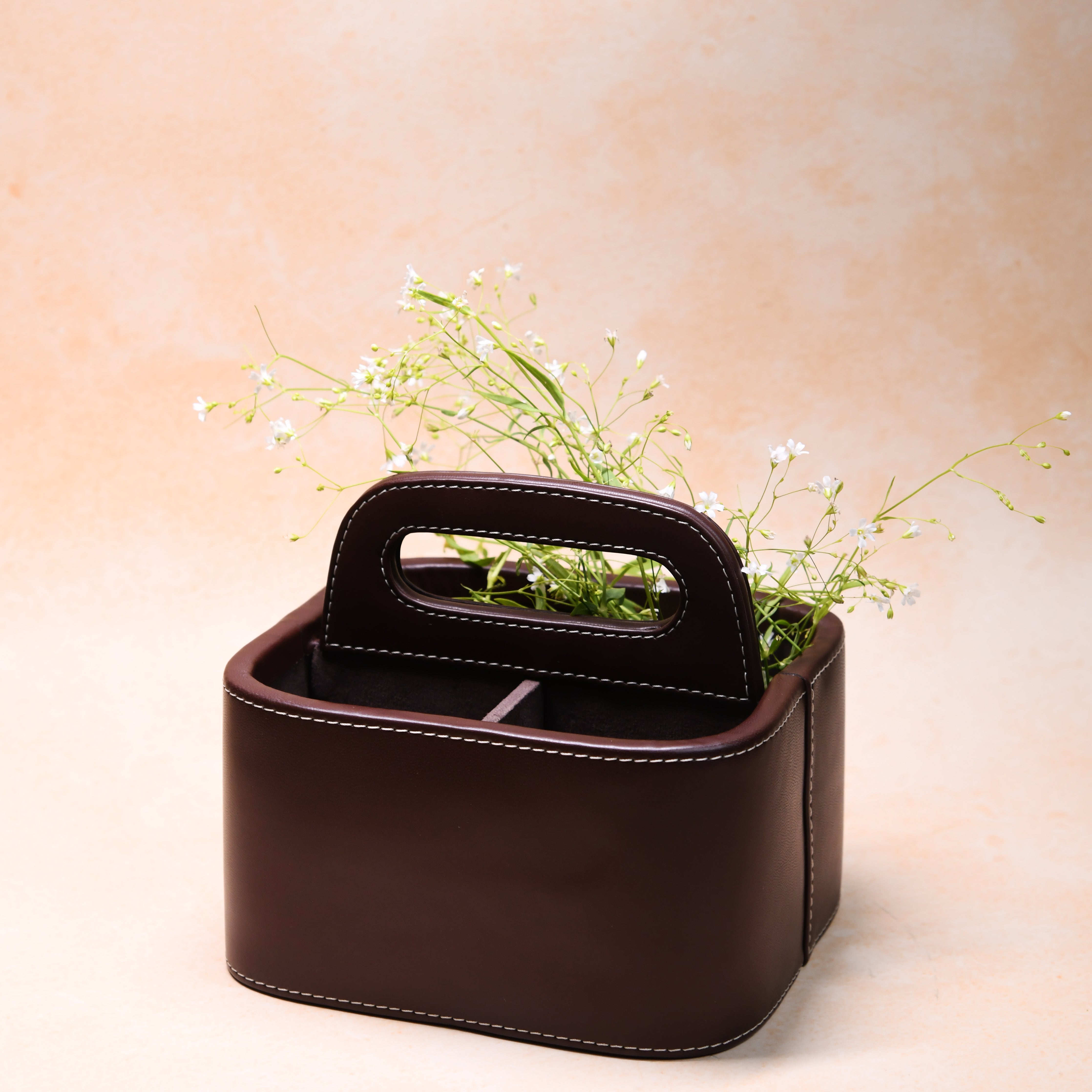 4 Way Caddy - Vegan Leather Desk Organiser