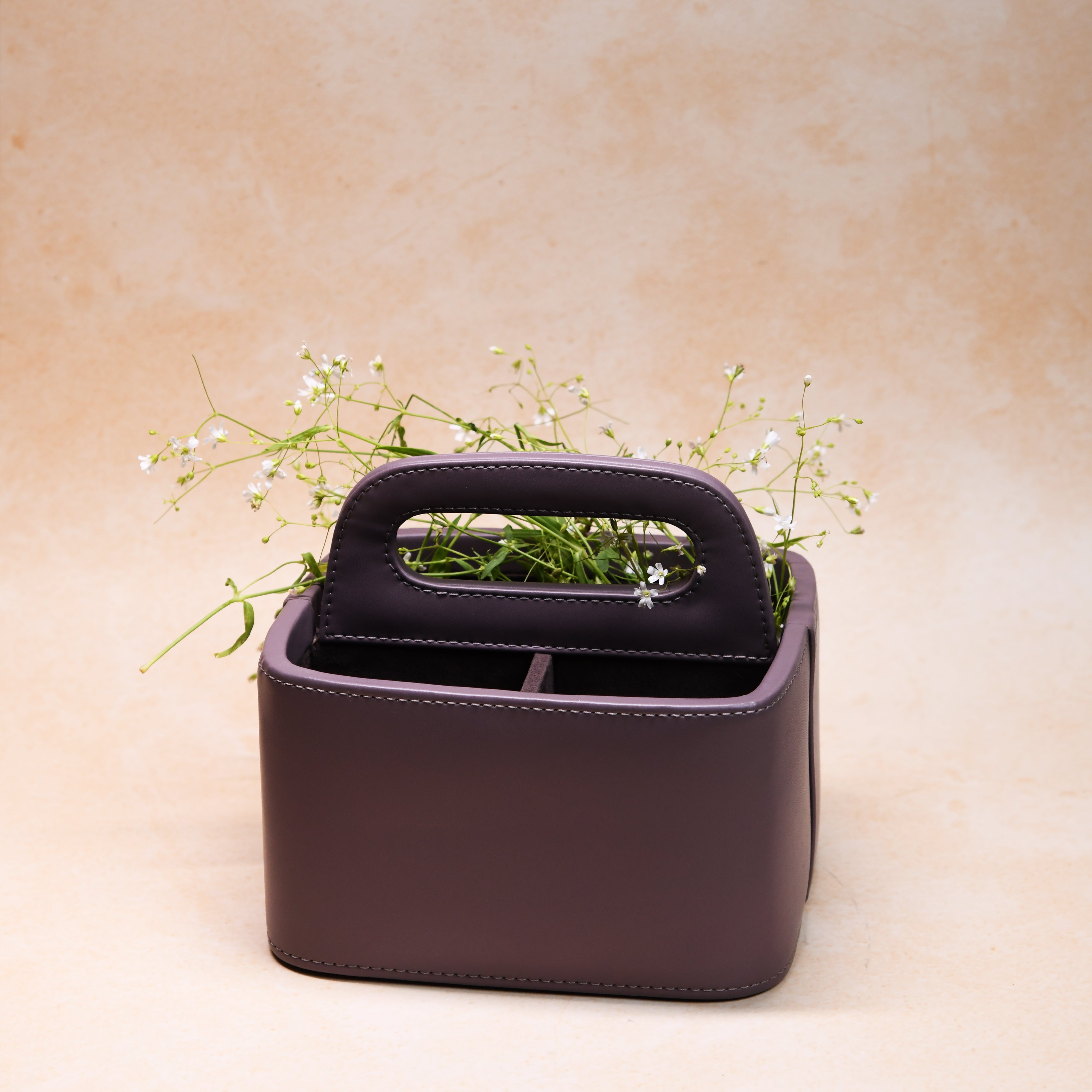 4 Way Caddy - Vegan Leather Desk Organiser