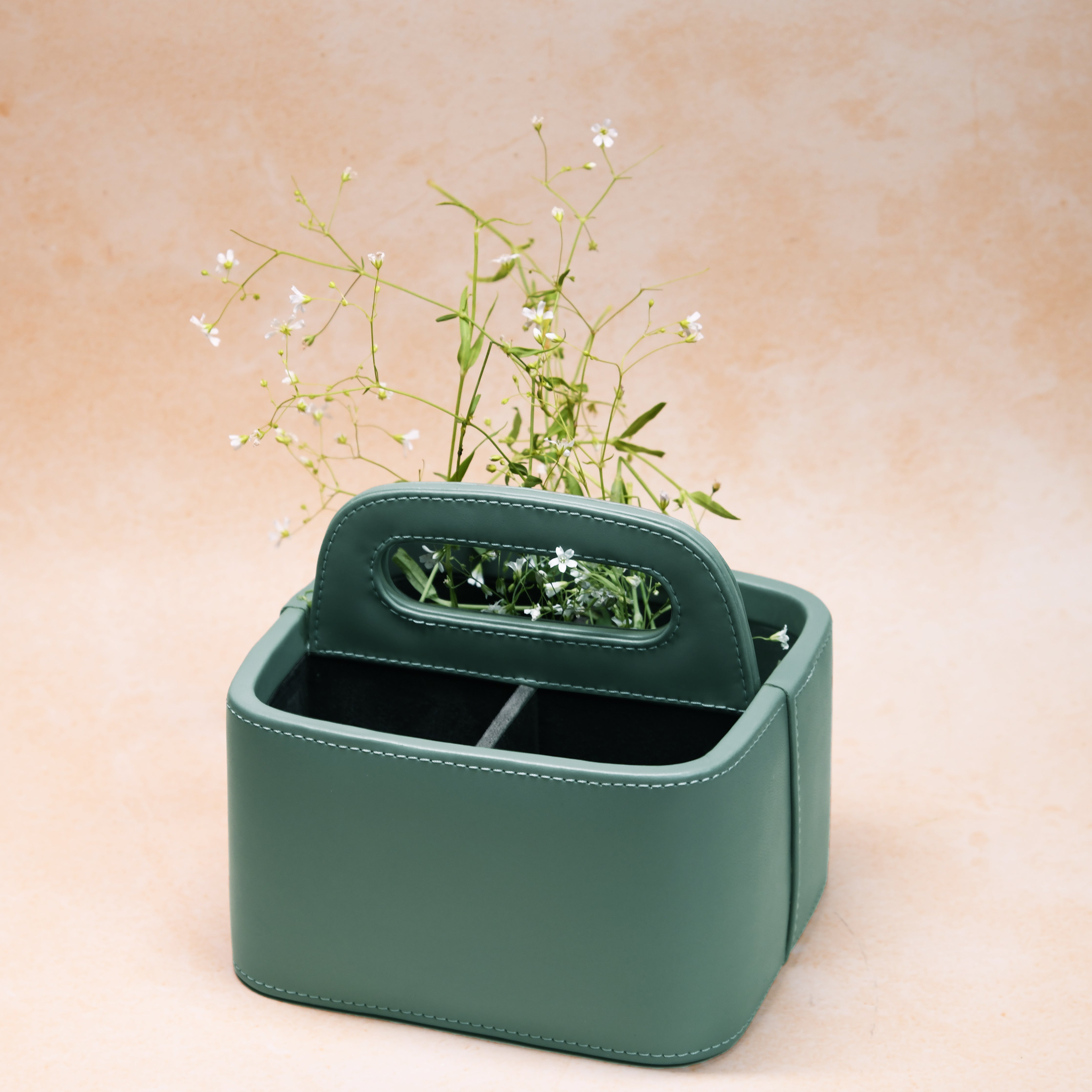 4 Way Caddy - Vegan Leather Desk Organiser