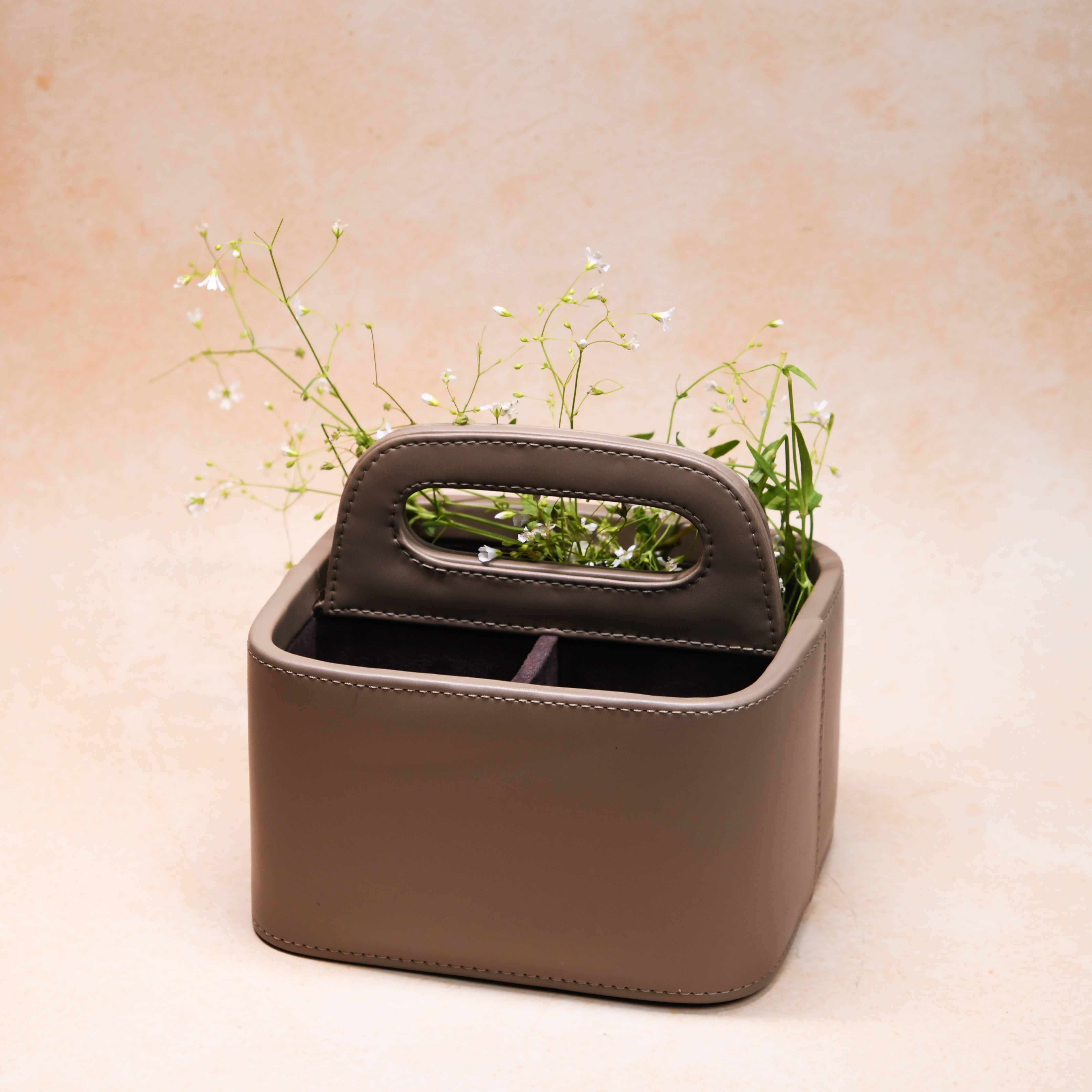 4 Way Caddy - Vegan Leather Desk Organiser