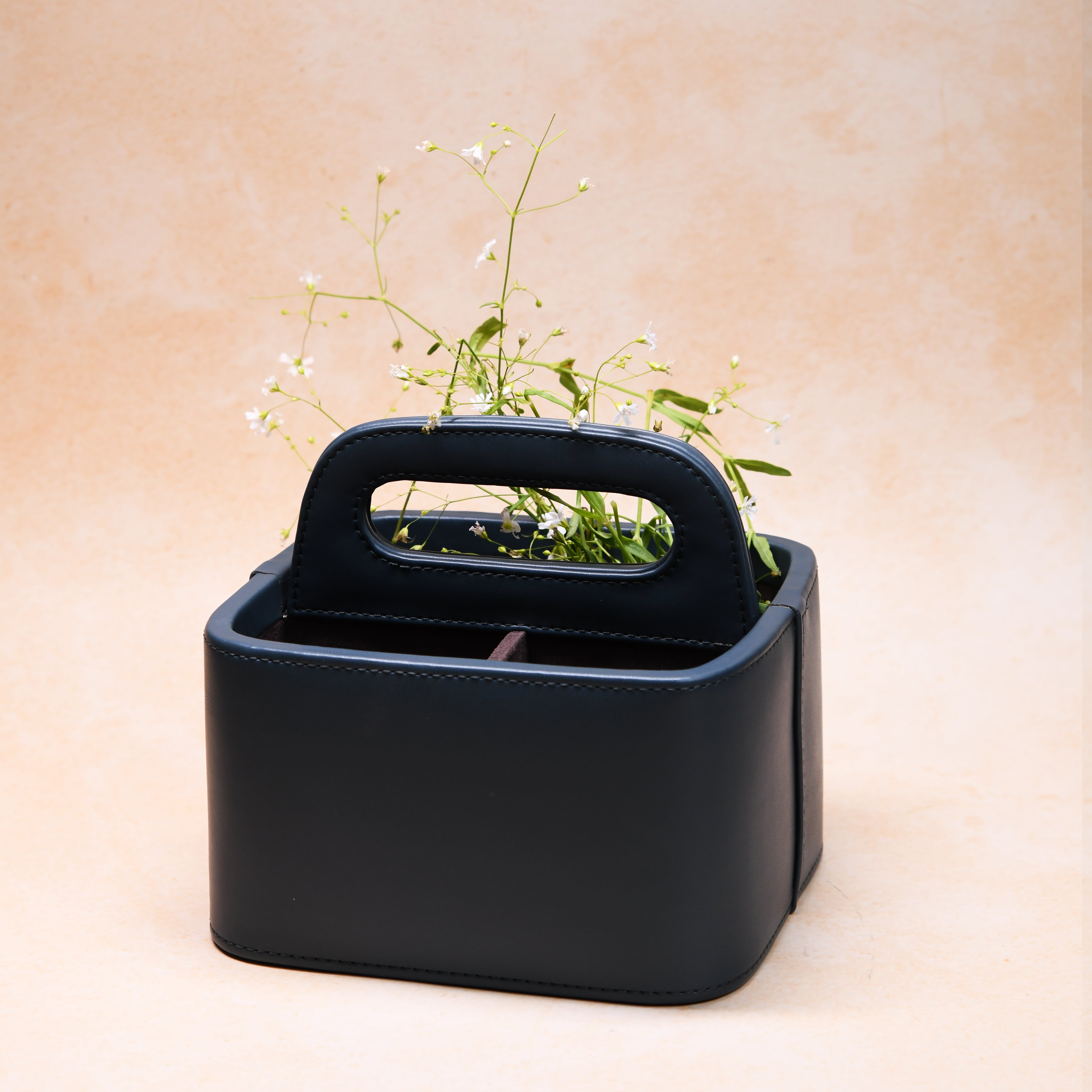 4 Way Caddy - Vegan Leather Desk Organiser