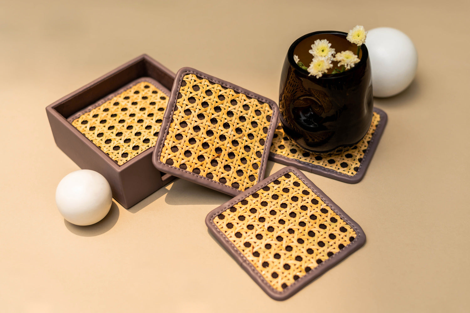Rattan Tessa Coaster - Set of 6