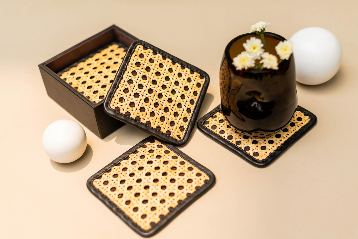 Rattan Tessa Coaster - Set of 6