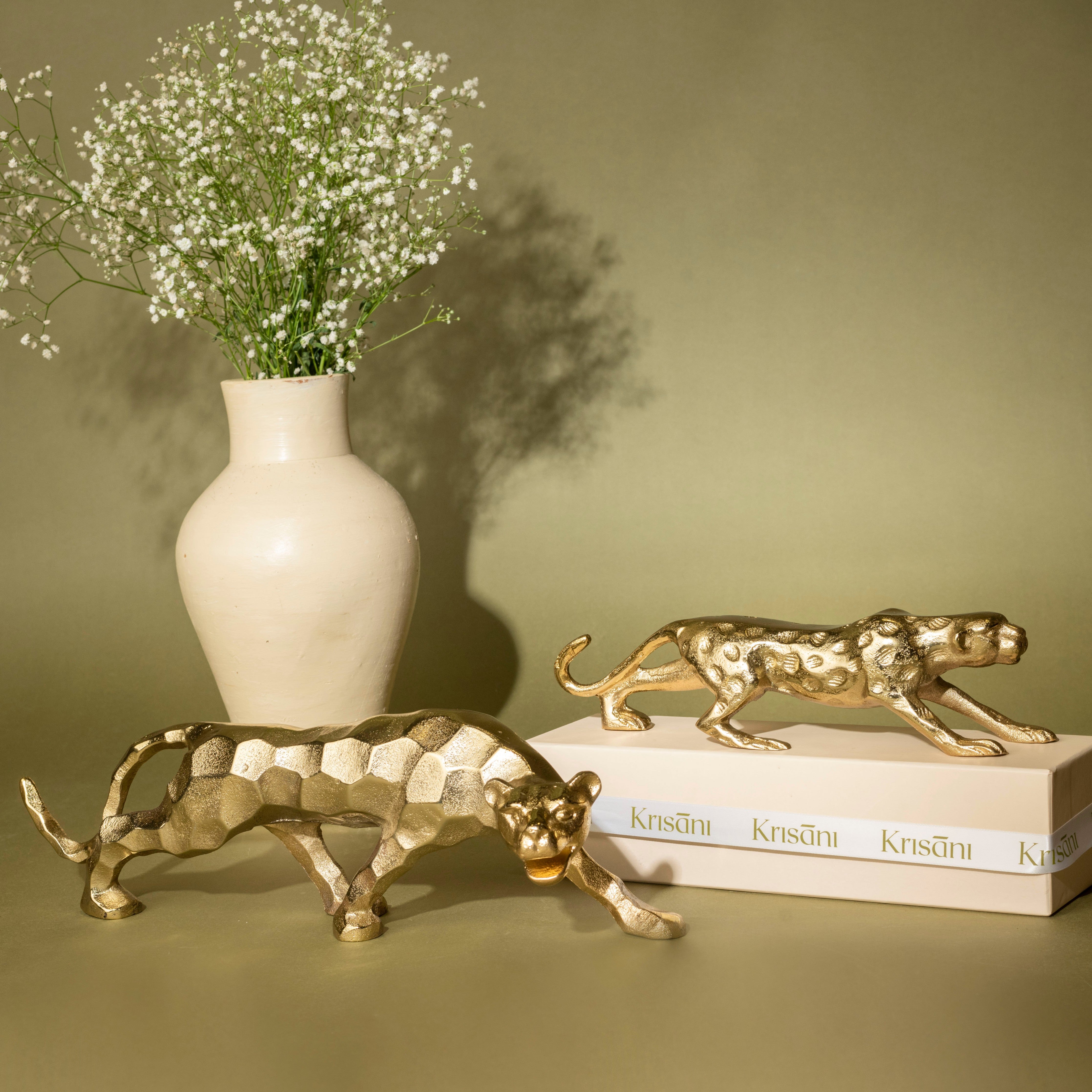 Brass Leopard Decorative Accent - Small
